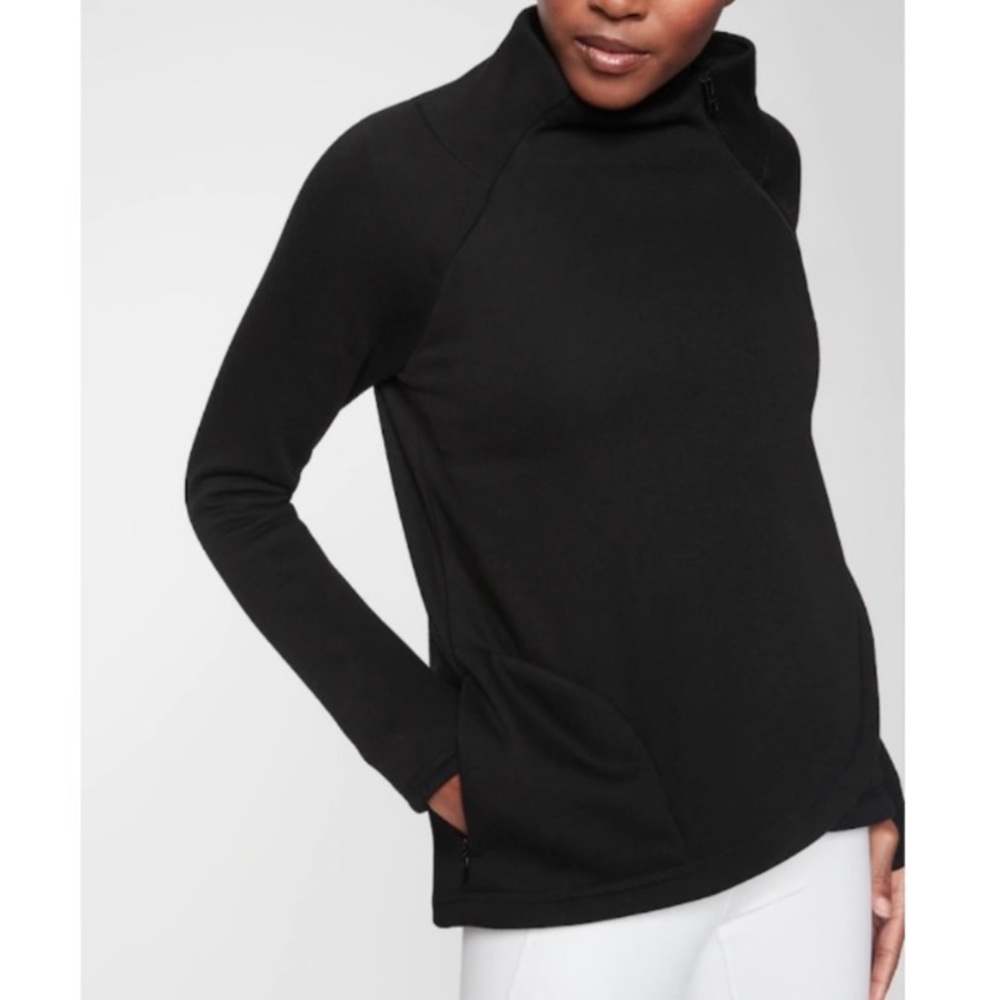 Athleta Cozy Karma Asmr Pullover fleece Black